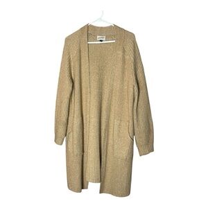 Universal Thread Women's Beige Open Front Cardigan pocket layering piece Medium